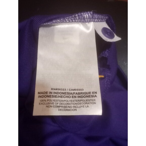 Nike Polo Shirt Mens Small Purple Dri-Fit LSU Tigers NCAA Jersey Athletic Active - Picture 8 of 11